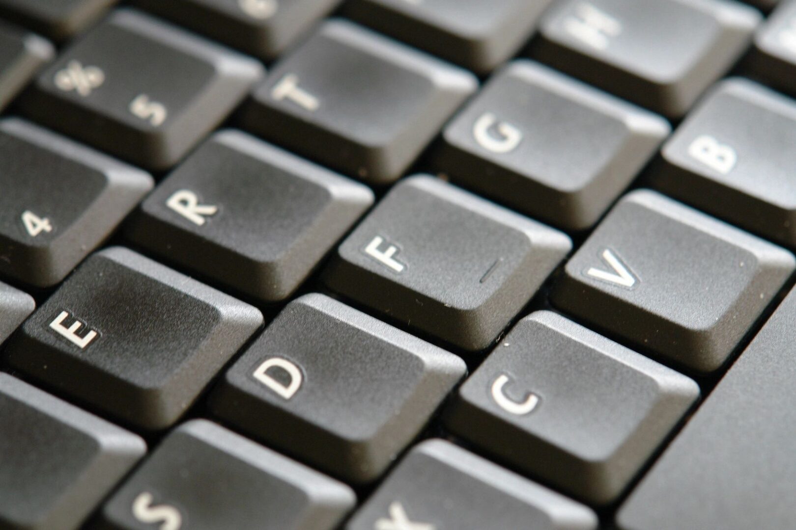 A close up of the keys on a keyboard